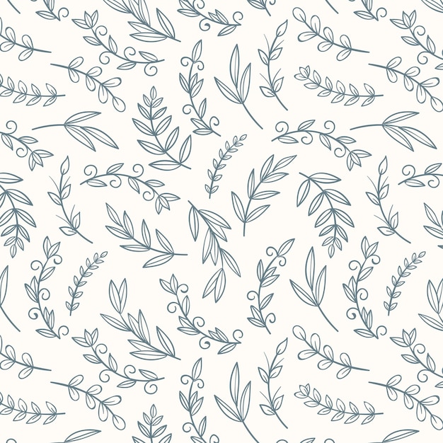 branches hand drawn pattern