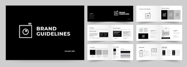 Vector brand guideline or landscape brand guidelines