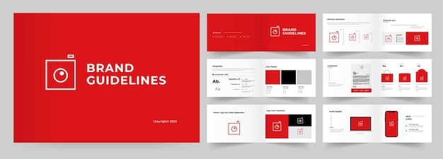 Vector brand guideline or landscape brand guidelines