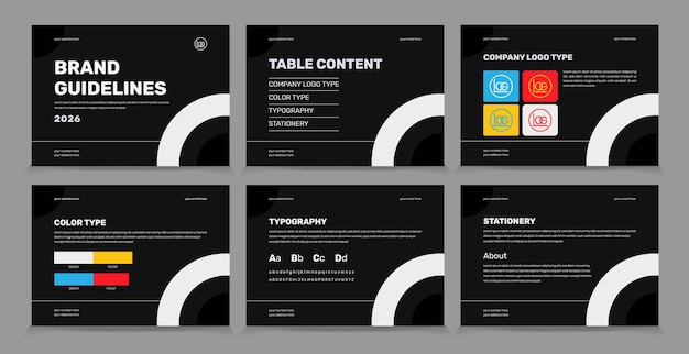 Brand Guidelines identity Template Simple style and modern Brand Guidelines