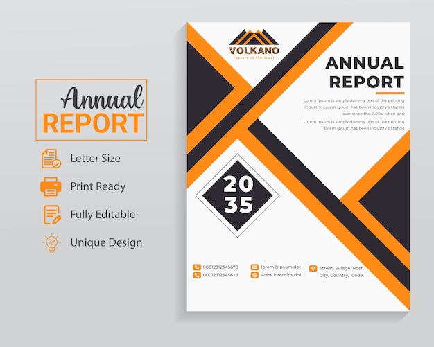 Brand identity design two. Modern annual report for business and corporate multipurpose cover