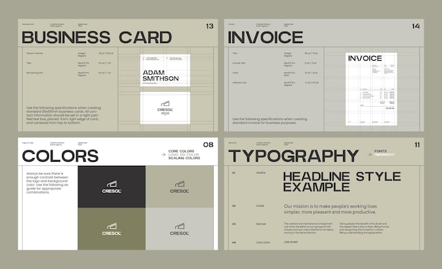 Brand identity guideline template to create visual identity of your company