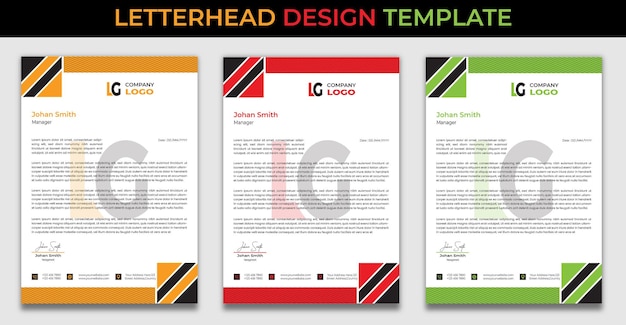 Brand Letterhead design template