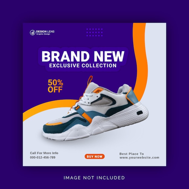 Brand New Exclusive Shoes Collection Social Media Banner Instagram Post Template