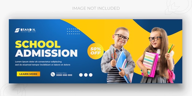 Branding Back to school Facebook cover banner template