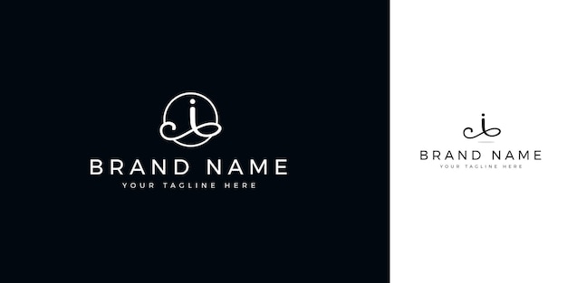 Branding identity corporate i letter logo design v1