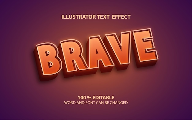 Brave editable text effect