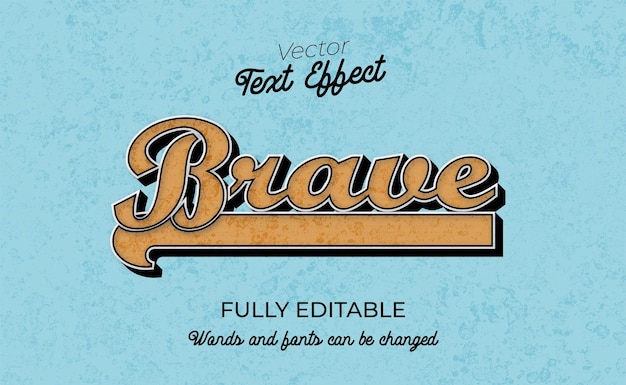 Brave editable text effect