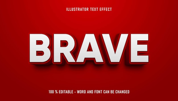 Brave editable text effect