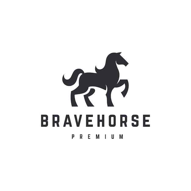 Brave horse  logo template