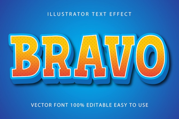 Bravo Editable Text Effect