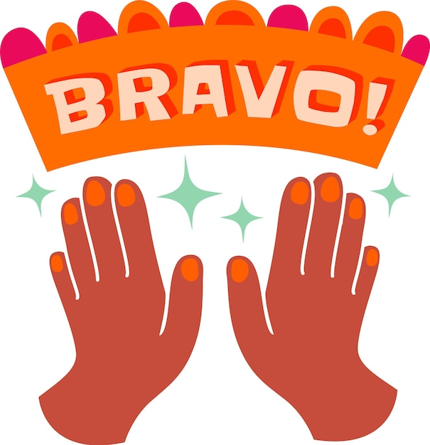 Bravo Hands Sticker