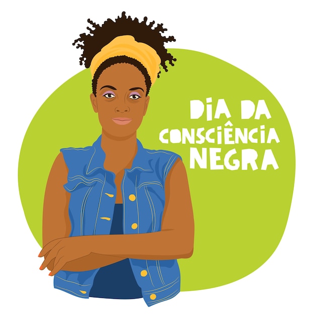 Brazil Black awareness day. Dia da Consciencia Negra. Racial equality and justice concept.