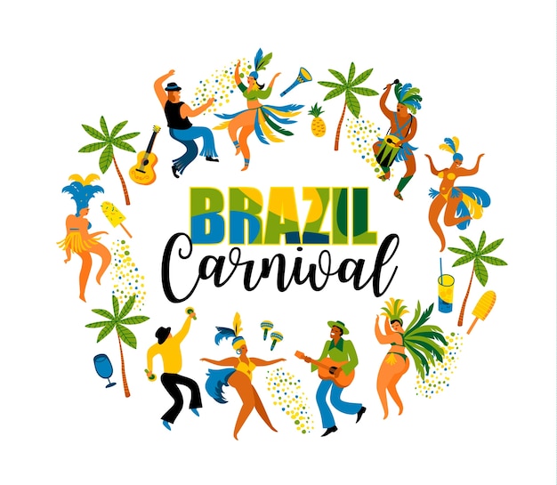 Brazil carnival wreath