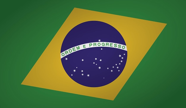 Brazil flag angle shape