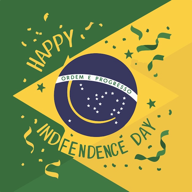 Vector brazil independence day celebration background vector illustration