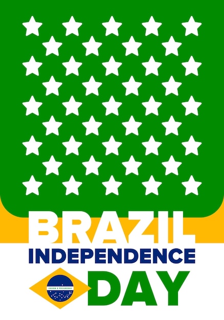 Vector brazil independence day happy national holiday freedom day brazil flag brazilian design vector