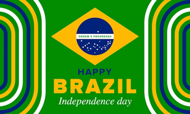 Brazil Independence Day National holiday Freedom day Brazil flag Patriotic brazilian vector art