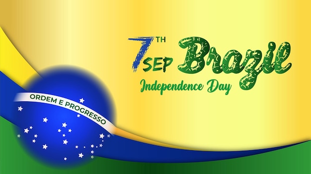 Brazil independence day social media greeting design