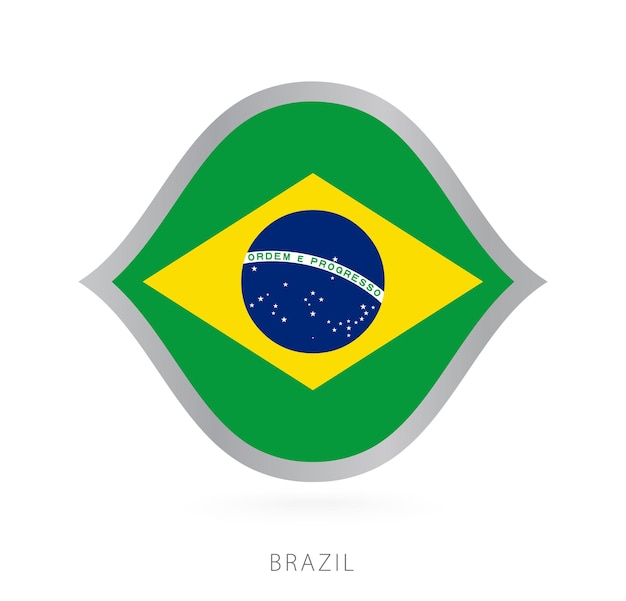 Brazil national team flag in style for international basketball competitions