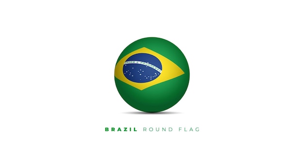 Brazil Round flag template design for Brazil Independence day or national day design