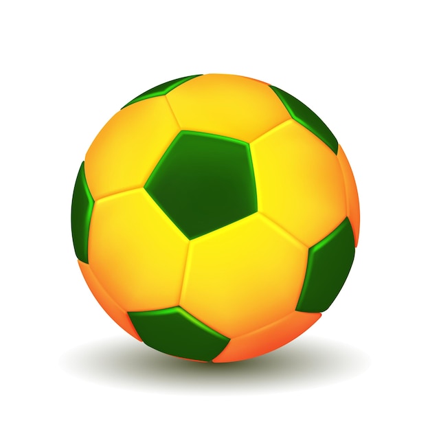 Brazil soccer ball isolated on white background. Vector illustration