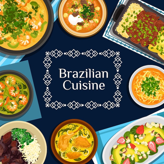 Vector brazilian cuisine  poster