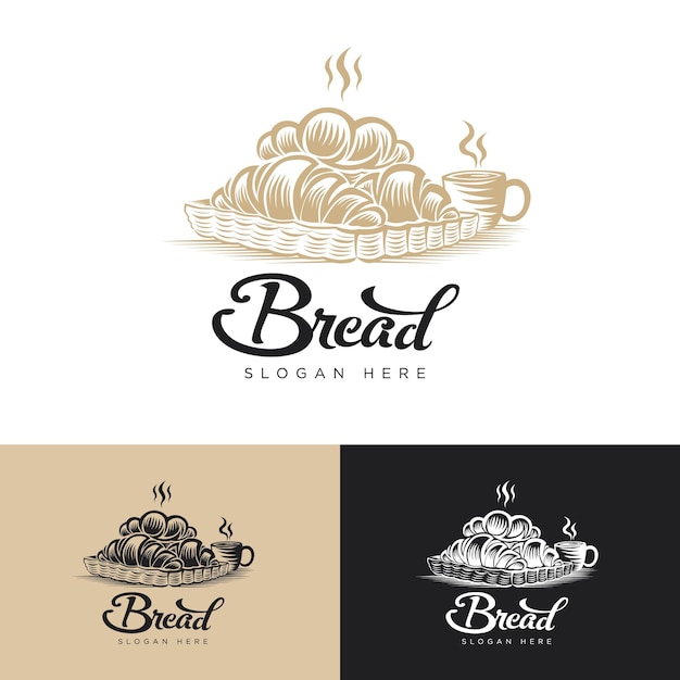 Bread Bakery Line Classic Elegant Logo Style With Gold Color This logo is suitable for your brand