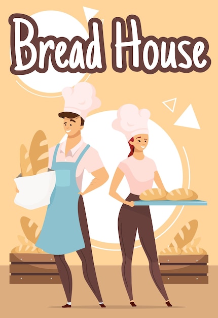 Bread house poster template