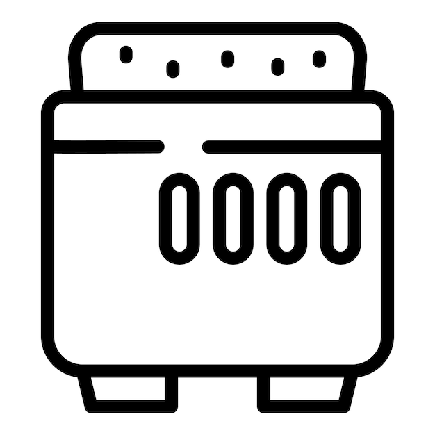 Bread machine icon outline vector Baking appliance