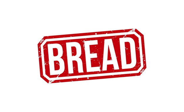 Bread Red Rubber Stamp vector design