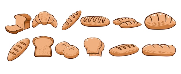 Bread  set collection graphic clipart design