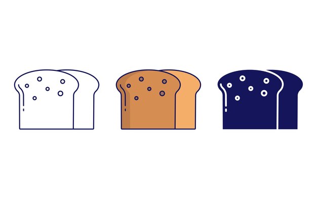 Bread slice vector icon