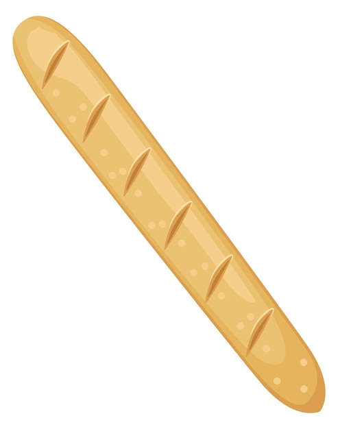 Bread stick icon Cartoon baked snack product