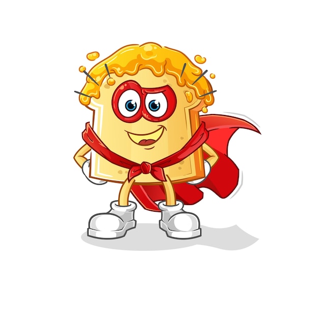 bread with honey heroes vector. cartoon character