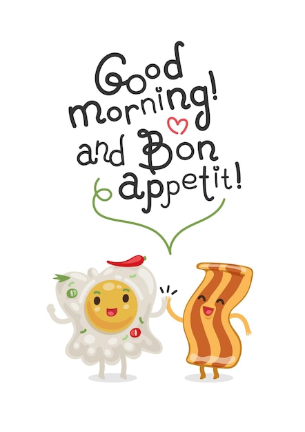 Breakfast Bon Appetit Lettering