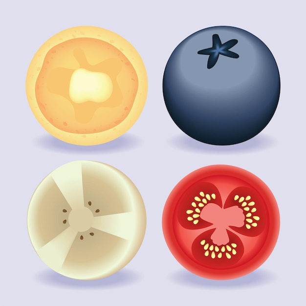 Breakfast food icons