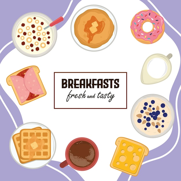 Breakfast food poster