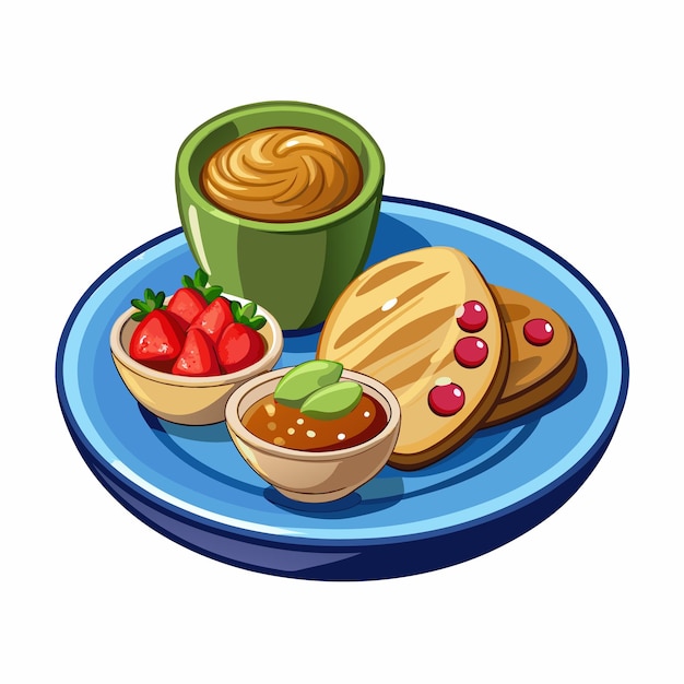 Breakfast Platter Vector Illustration