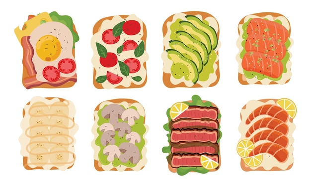 Breakfast toast bread vector  icon