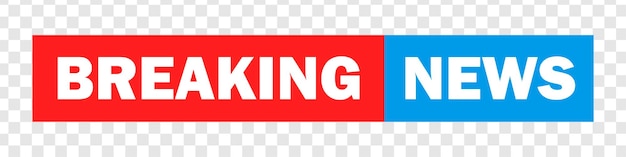 Breaking news TV banner Header template for news Vector illustration