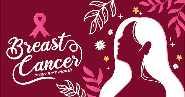 Breast cancer awareness background banner