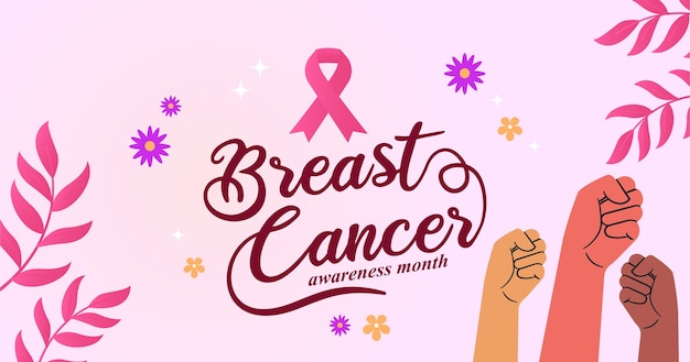 Breast cancer awareness background banner