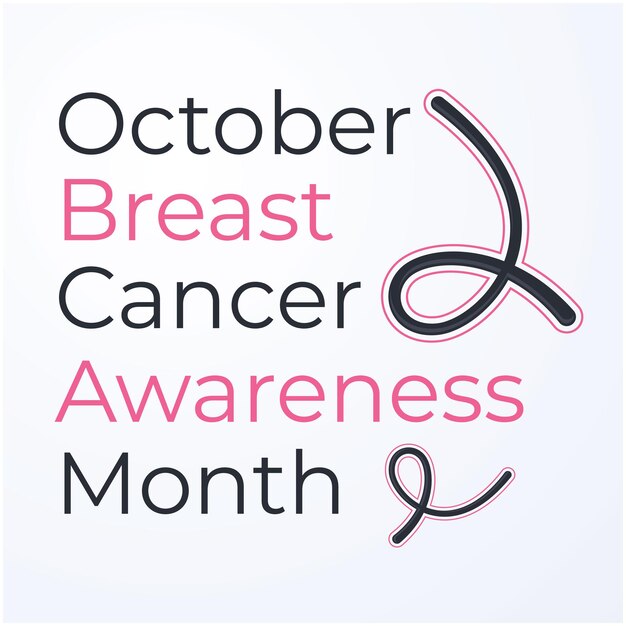 Breast cancer awareness campaign vector poster design