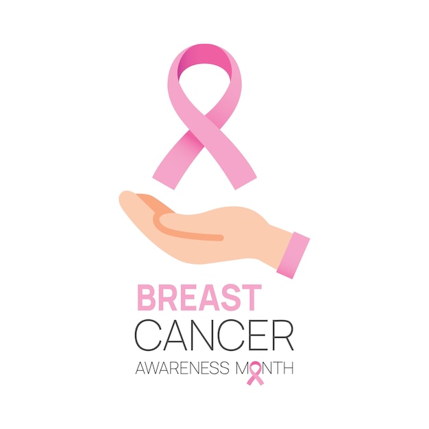 Breast cancer awareness month concept is observed every october month Vector illustrationdesign for poster banner