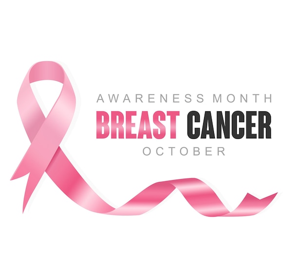 Breast Cancer Awareness Pink Ribbon for poster or background