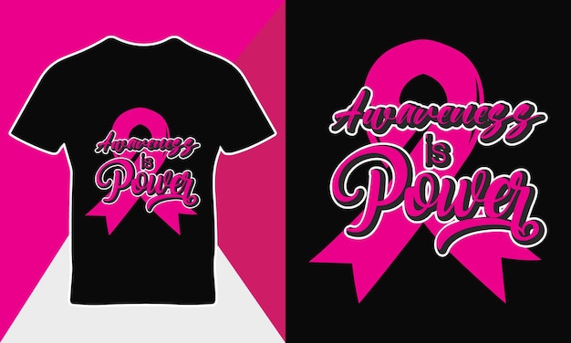 Breast cancer awareness quote t-shirt design template vector