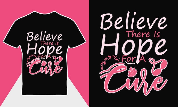 Breast cancer awareness quote t-shirt design template vector