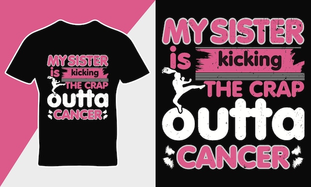 Breast cancer awareness quote t-shirt design template vector