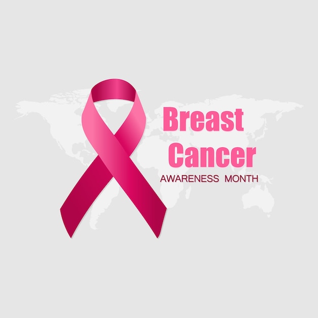 Breast Cancer Awareness Ribbon Background Vector illustration EPS 10